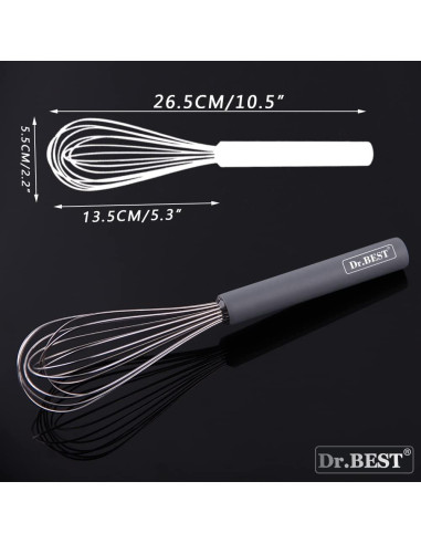 Batidor de Huevos Dr.Best Acero Inoxidable 26.7cm Gris