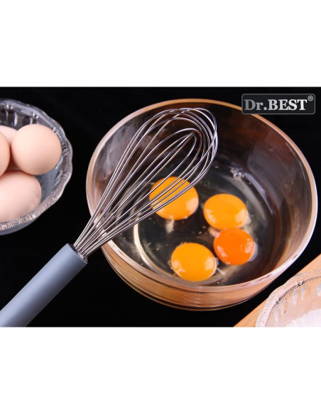 Batidor de Huevos Dr.Best Acero Inoxidable 26.7cm Gris