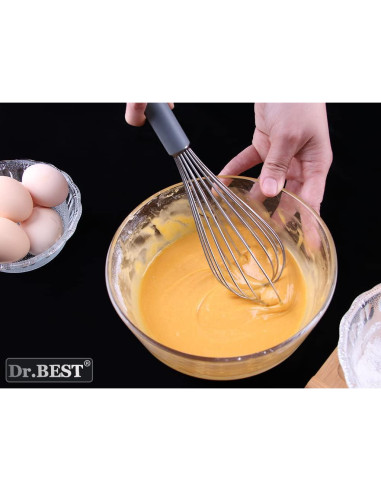 Batidor de Huevos Dr.Best Acero Inoxidable 26.7cm Gris