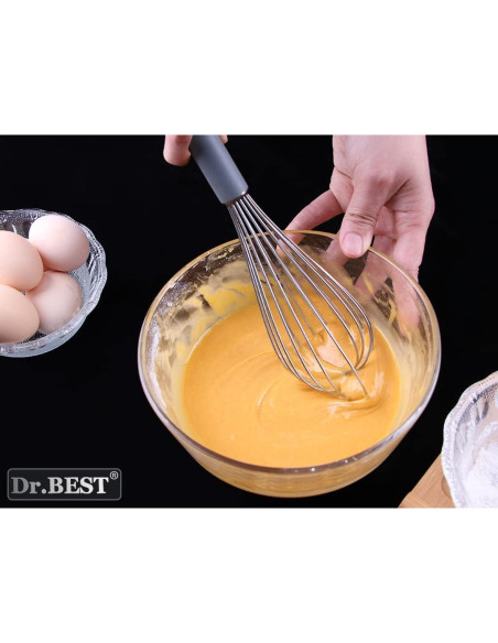 Batidor de Huevos Dr.Best Acero Inoxidable 26.7cm Gris