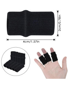 10 Mangas para Dedos Negras HaiFafafaing - Soporte Compresivo para Artritis 2