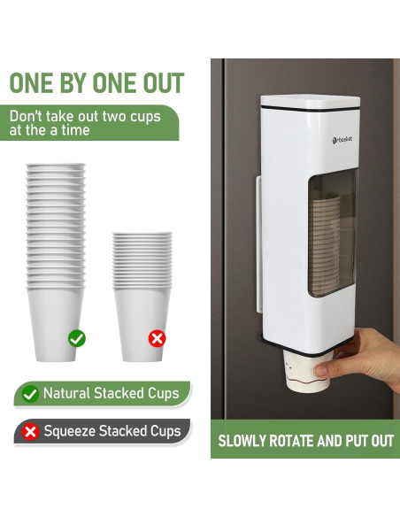 Dispensador de Tazas de Papel Magnético Penwlled Blanco 29.46 cm