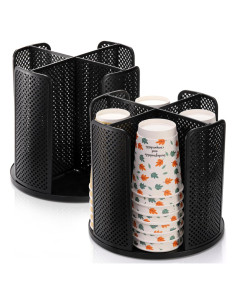 Organizador de Tazas de Café Eorbow 2 Paquetes 4 Compartimentos