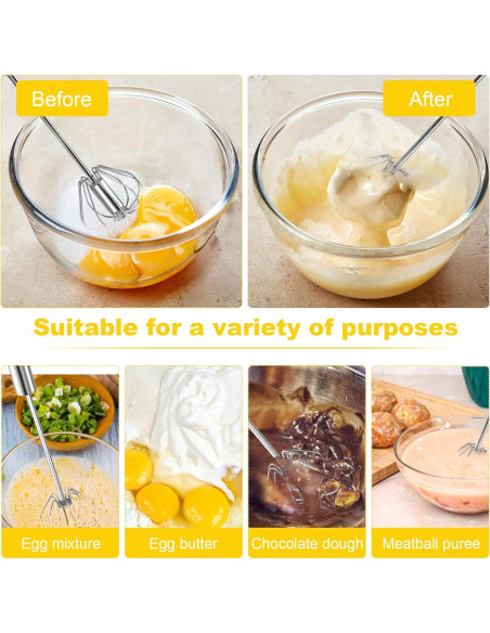 Batidor de Huevos Dmikcav de Acero Inoxidable 30.48 cm