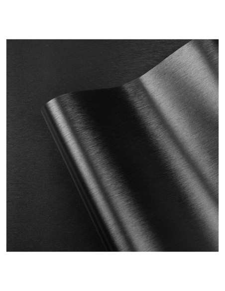 Papel Tapiz Autoadhesivo LXCREAT Negro Metálico 39.9x199.4 cm
