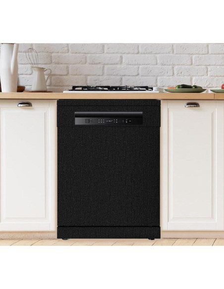 Papel Tapiz Autoadhesivo LXCREAT Negro Metálico 39.9x199.4 cm