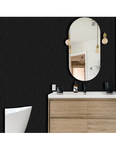 Papel Tapiz Autoadhesivo LXCREAT Negro Metálico 39.9x199.4 cm