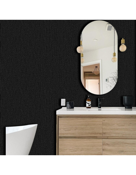 Papel Tapiz Autoadhesivo LXCREAT Negro Metálico 39.9x199.4 cm