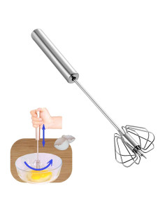 Batidor de Huevos Semi Automático Mzrnfcyk 25.4cm Acero Inoxidable