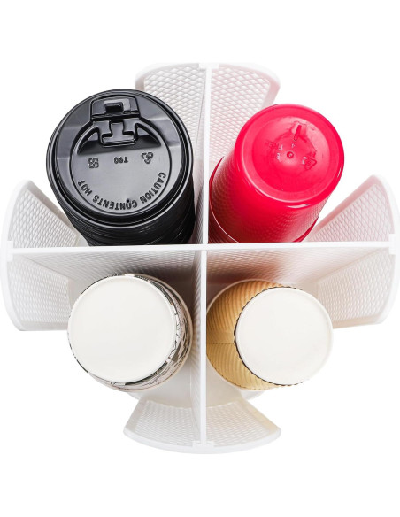 Soporte para Vasos de Papel Eorbow - 2 Paquetes, 4 Compartimentos