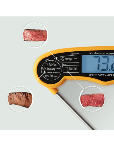 Termómetro Digital de Carne Deiss PRO + Cortador de Pizza 10cm