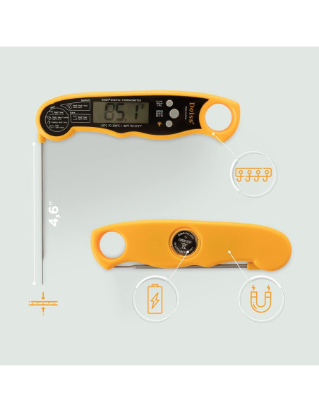 Termómetro Digital de Carne Deiss PRO + Cortador de Pizza 10cm