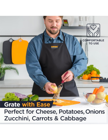 Rallador de Queso Deiss PRO - Acero Inoxidable, Mango Antideslizante