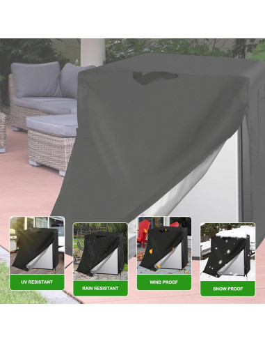 Cubierta de Refrigerador CurcKua 210D Impermeable 50.8x50.8x53.3cm