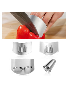 4 Protectores de Dedos de Acero Inoxidable Lasuroa