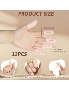 12 Fundas de Dedos de Gel InnoHHustle Transpirables para Protección 2