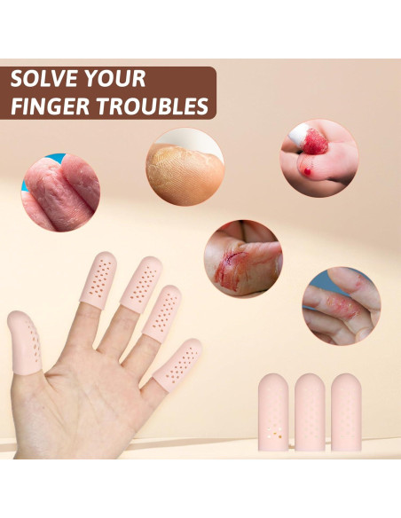 12 Fundas de Dedos de Gel InnoHHustle Transpirables para Protección