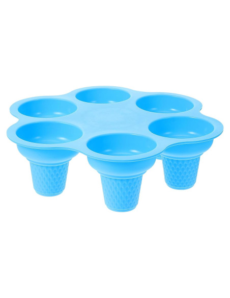 Molde de Silicona Hemoton para Helados en Cono 6 Cavidades Molde de Silicona Hemoton para Helados en Cono 6 Cavidades