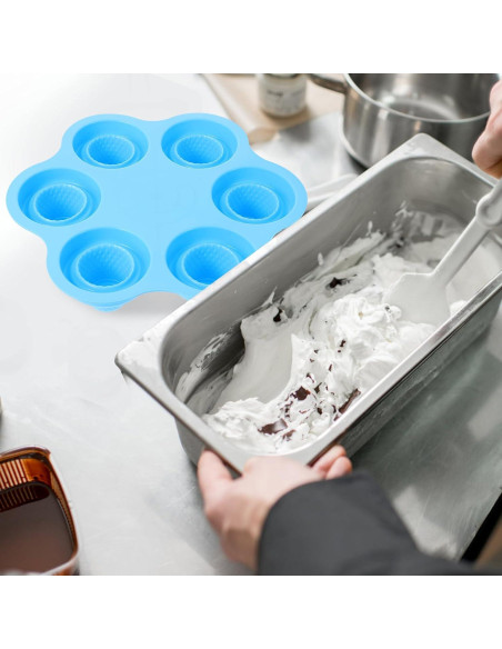 Molde de Silicona Hemoton para Helados en Cono 6 Cavidades Molde de Silicona Hemoton para Helados en Cono 6 Cavidades