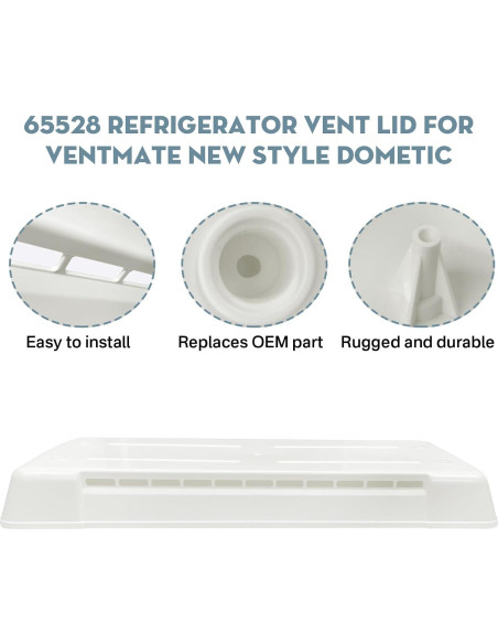 Tapa de Ventilación de Refrigerador Earthtec 65528 Blanca