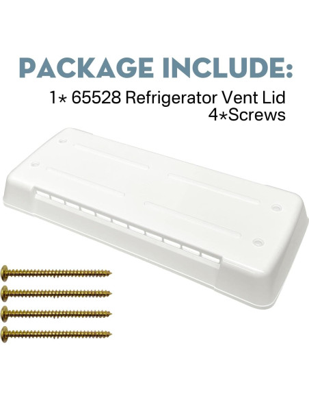 Tapa de Ventilación de Refrigerador Earthtec 65528 Blanca