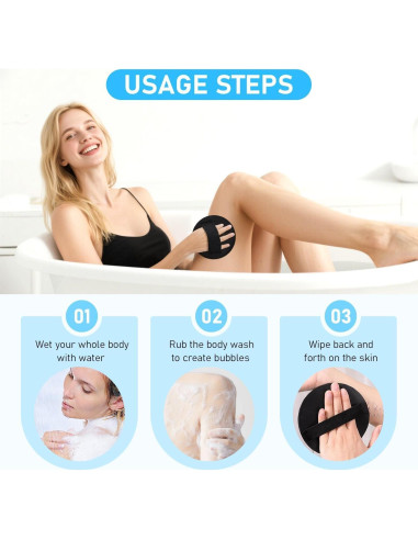 Set de 4 Esfregadores Corporales Exfoliantes Genérico