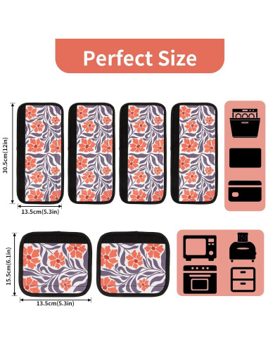 Juego de Fundas para Manijas de Refrigerador TUYUU 6 Piezas