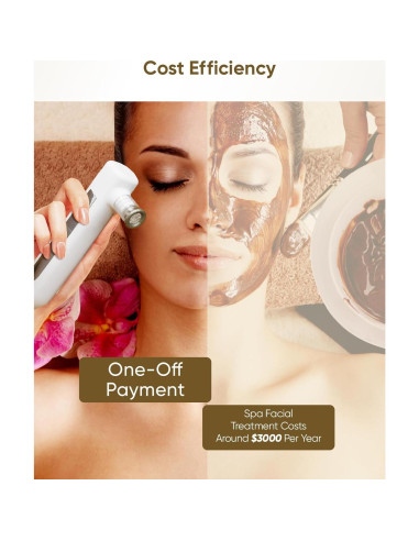 Máquina de Microdermoabrasión 4-en-1 kingdo - Exfoliador, Aspiradora de Poros, Nebulizador y Espejo LED