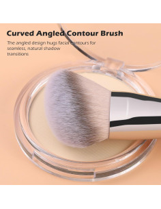 Pincel de Contorno Doble Cara TEOYALL - Punta Plana y Angulada 2