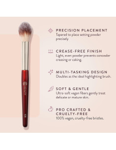 Brocha de Maquillaje en Polvo Precisa BK Beauty 108 - Acabado Sin Pliegues 2