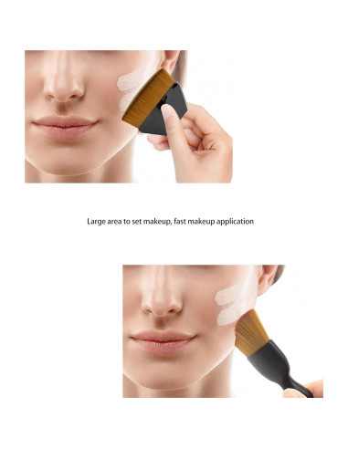 Set de Brochas de Maquillaje XUFAN - 3 Piezas para Base y Corrector