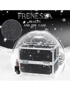 Estuche de Maquillaje Portátil Frenessa Negro 22.5x16x17 cm 2