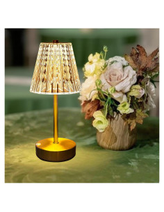 Lámpara de Mesa Inalámbrica Dorada 5000mAh LamparaDecor