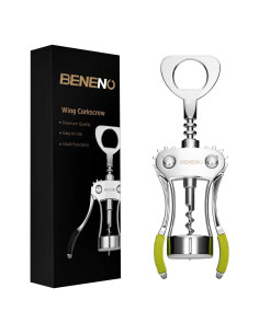 Abridor de Vino Beneno K1O3 Sacacorchos de Ala Verde