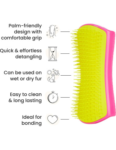 Cepillo Desenredante Pet Teezer Tangle Teezer Grande Rosa Amarillo