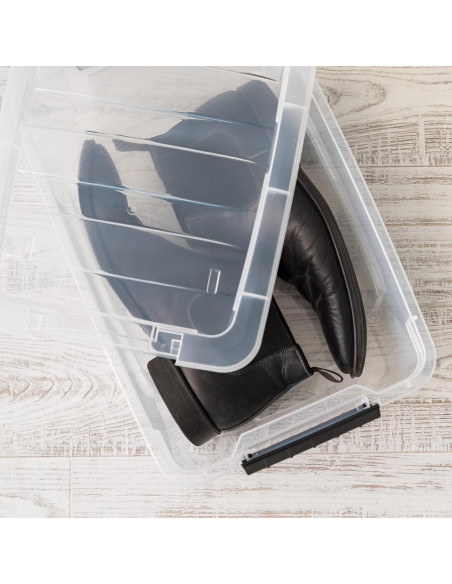 Bins de Almacenamiento IRIS USA 4-Pack 12.3L Apilables