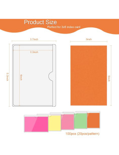 Paquete de 30 Sujetadores Adhesivos Transparentes SUMERX 3x5" 2