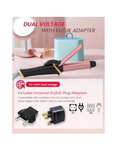 Mini Plancha de Rizar Ukliss Doble Voltaje 5 Temperaturas 30s 2