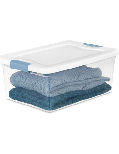 Caja de Almacenamiento Sterilite 15 Qt - Paquete de 12, Plástico Transparente