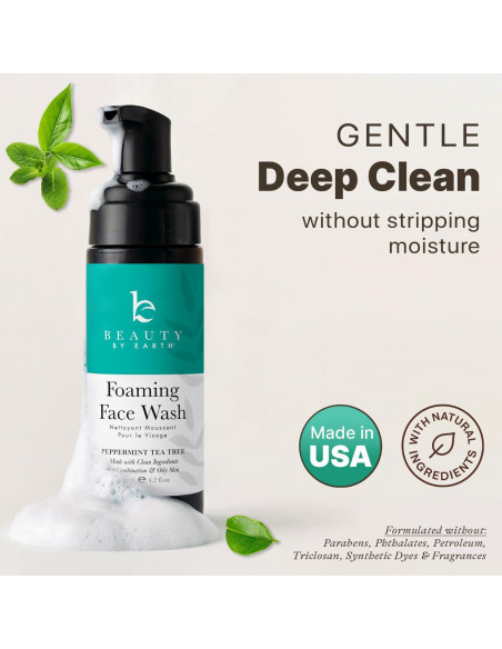 Limpiador Facial Espumoso Beauty by Earth 124 ml - Natural y Suave