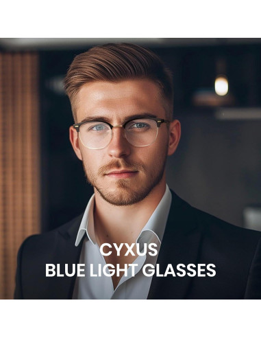 Gafas de bloqueo de luz azul Cyxus unisex, alivio fatiga ocular