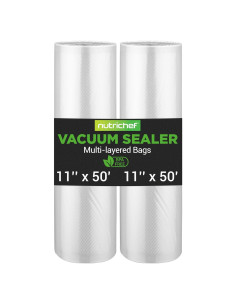 Rollos de Sellado al Vacío NutriChef 27,94x15,24m 2 Paquetes