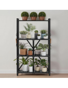 Estante Plegable VEVOR 4 Niveles 66x33x117 cm Negro 2