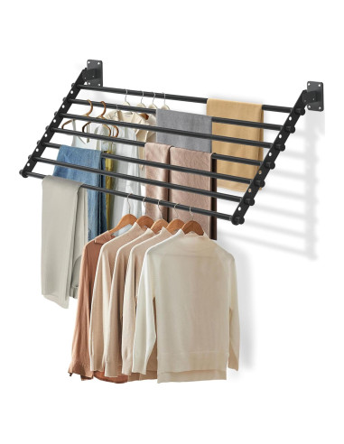 Estante Plegable para Secar Ropa Scisum 76 cm Montaje en Pared