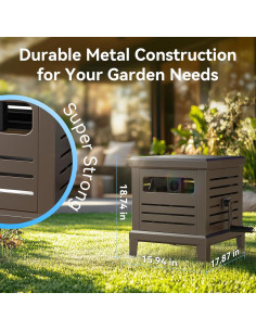 Carrete de Manguera Relhost 100 pies 5/8" Metal Marrón 2