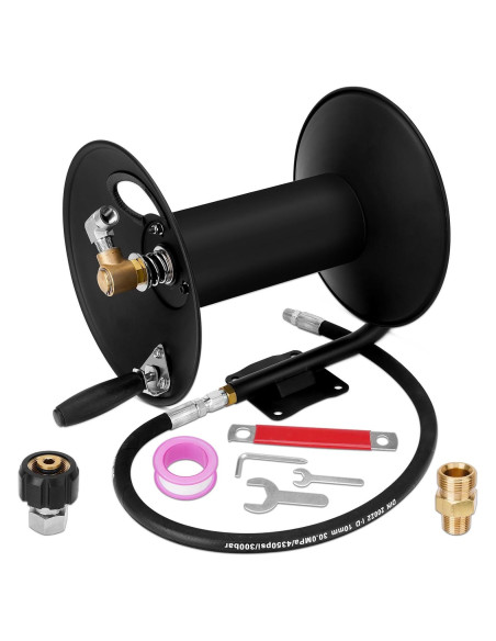 Carrete de Manguera de Alta Presión YEHERIT 30m 4000 PSI