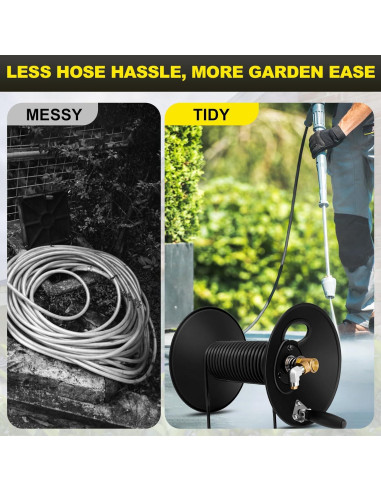 Carrete de Manguera de Alta Presión YEHERIT 30m 4000 PSI