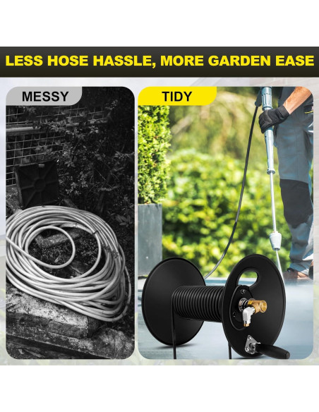 Carrete de Manguera de Alta Presión YEHERIT 30m 4000 PSI