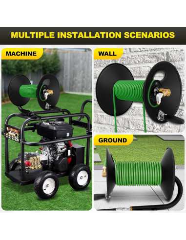 Carrete de Manguera de Alta Presión YEHERIT 30m 4000 PSI