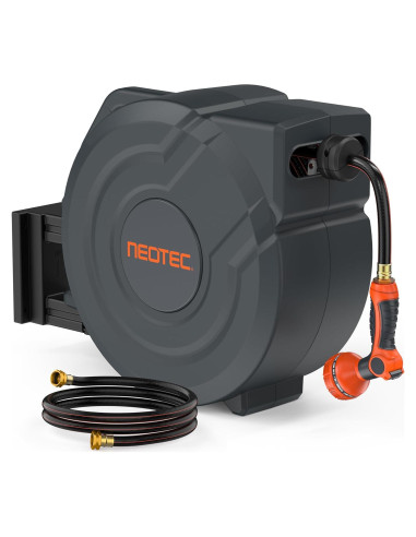 Carrete de Manguera de Jardín Retráctil NEOTEC 19 mm x 27.43 m
